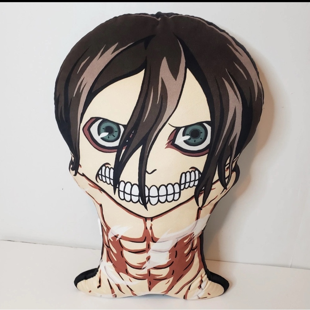 Attack On Titan 20" Double Sided Pillow Plush Eren Yeager Anime plushy stuffed